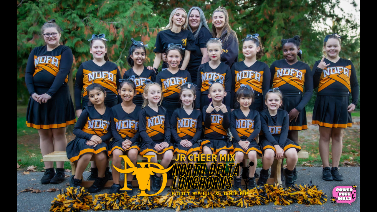 North Delta Longhorns Jr Cheer Mix team photo